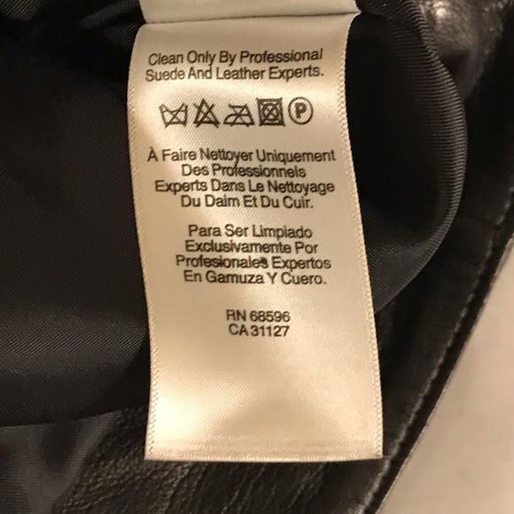 Authentic Donna Karan New York Leather Moto Jacket Black Large - Picture 16 of 16